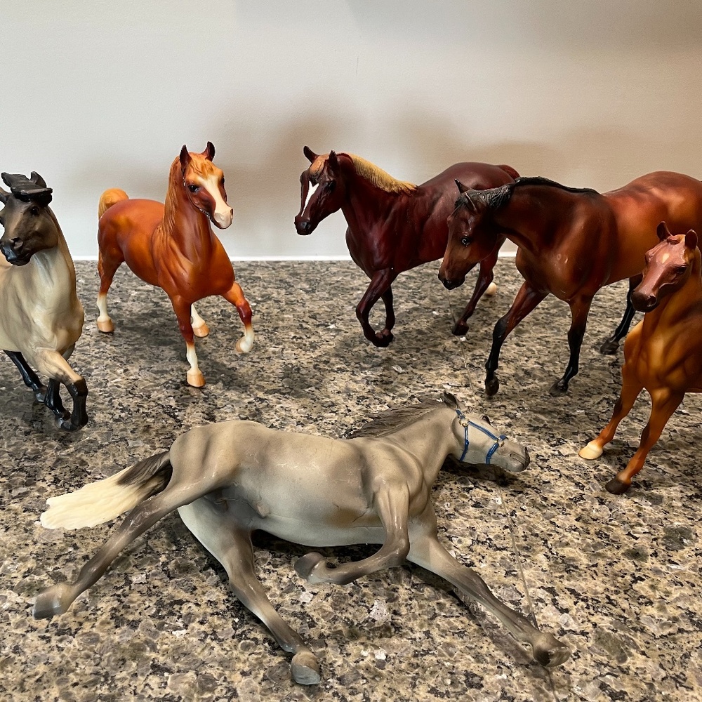 Six Traditional Size Breyer Horses - Retired